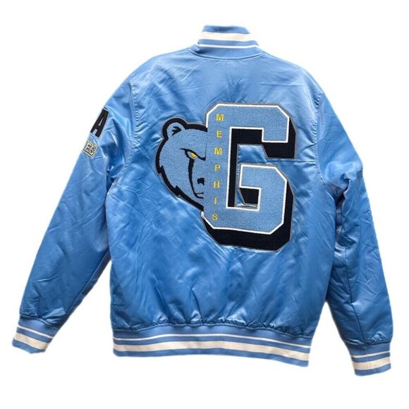 NBA Memphis Grizzlies Retro Mash Up Logo Satin Jacket Pro Standard XL NEW! - Picture 3 of 6